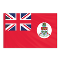 Global Flags Unlimited Cayman Islands Indoor Nylon Flag Red 4'x6' with Gold Fringe 201474F